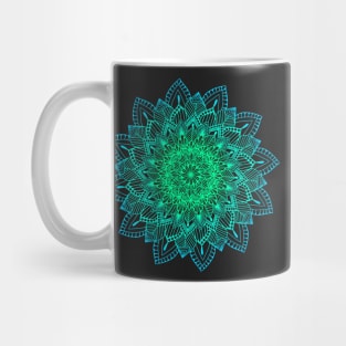 Turquoise Digital Mandala Mug